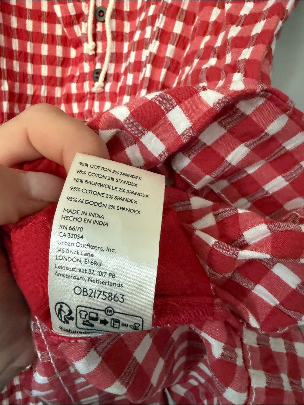 Free People Red Gingham Short Jumpsuit Romper - Picture 12 of 15